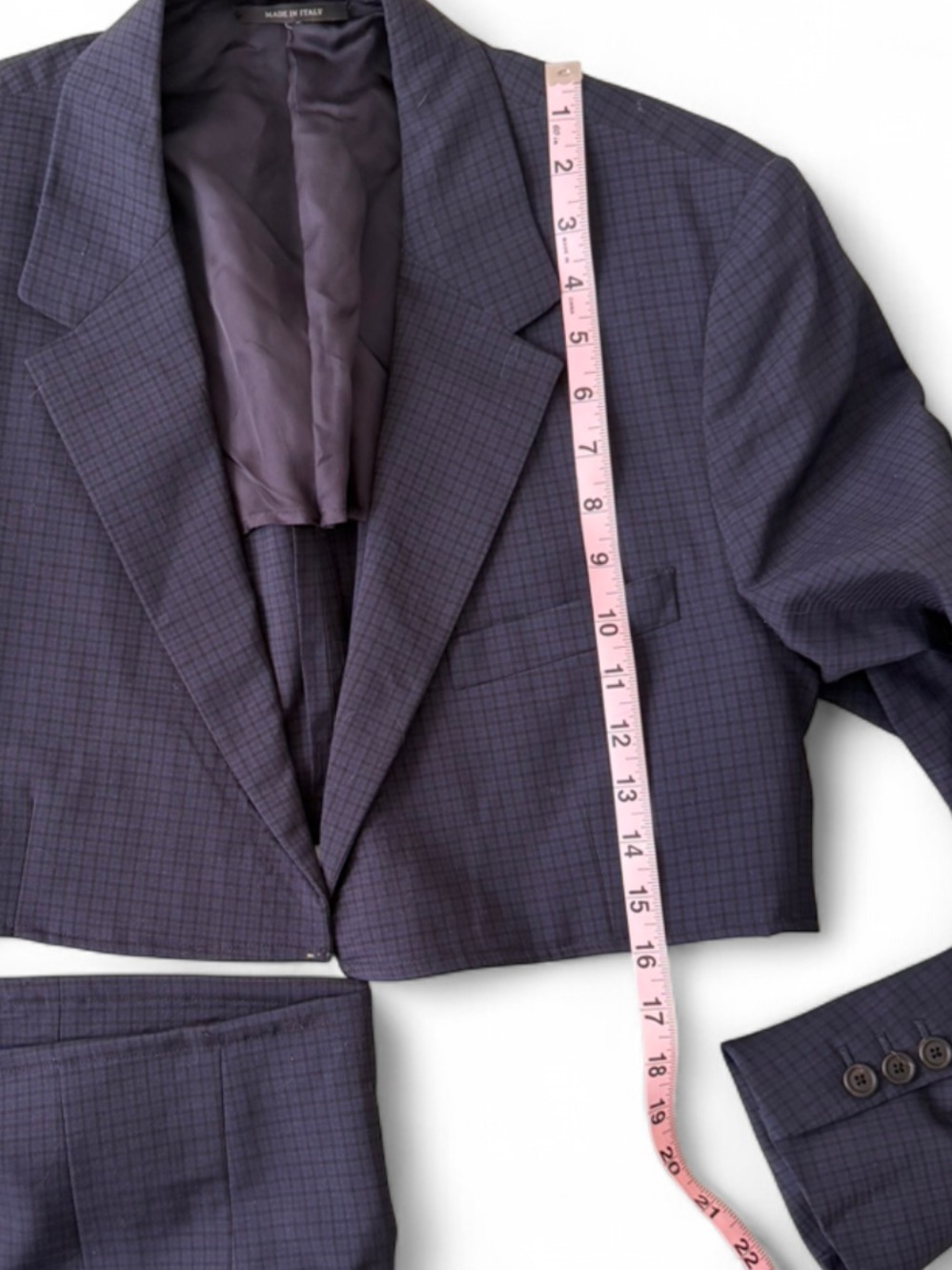 Prada Cropped Navy Blazer and Skirt Set - Picture 10 of 12